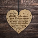 Daddies Girl Gift Plaque Engraved Heart Daddy Birthday Christmas