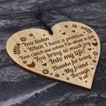 Gift For Friend Engraved Wood Heart Friendship Sign Best Friend