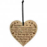 Gift For Friend Engraved Wood Heart Friendship Sign Best Friend