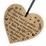Gift For Friend Engraved Wood Heart Friendship Sign Best Friend