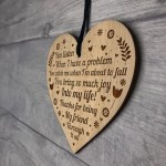 Gift For Friend Engraved Wood Heart Friendship Sign Best Friend