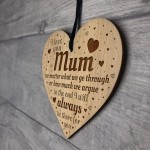 Gift For Mum THANK YOU Engraved Heart Mum Birthday Christmas