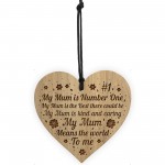 Engraved Mum Gifts For Daughter Hanging Wooden Heart Birthday