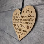Engraved Mum Gifts For Daughter Hanging Wooden Heart Birthday