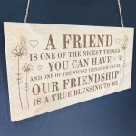 Best Friend Sign For Birthday Christmas Engraved Wood Sign