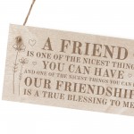 Best Friend Sign For Birthday Christmas Engraved Wood Sign