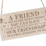 Best Friend Sign For Birthday Christmas Engraved Wood Sign