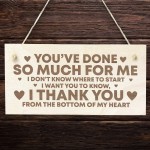 Thank You Gift For Friend Wood Sign Thank You Gift For Him Her