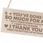 Thank You Gift For Friend Wood Sign Thank You Gift For Him Her