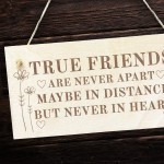 True Friend Gift Engraved Wood Sign Friendship Gift For Birthday