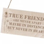 True Friend Gift Engraved Wood Sign Friendship Gift For Birthday