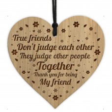 Funny True Friend Gift Engraved Heart Friendship Gift For Women