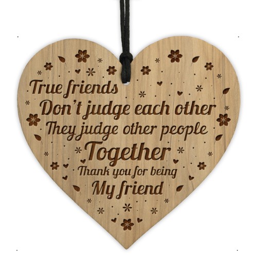 Funny True Friend Gift Engraved Heart Friendship Gift For Women