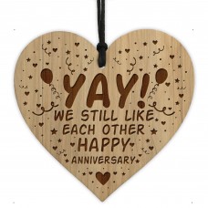 Funny Joke Anniversary Gift For Him Her Engraved Heart Husband