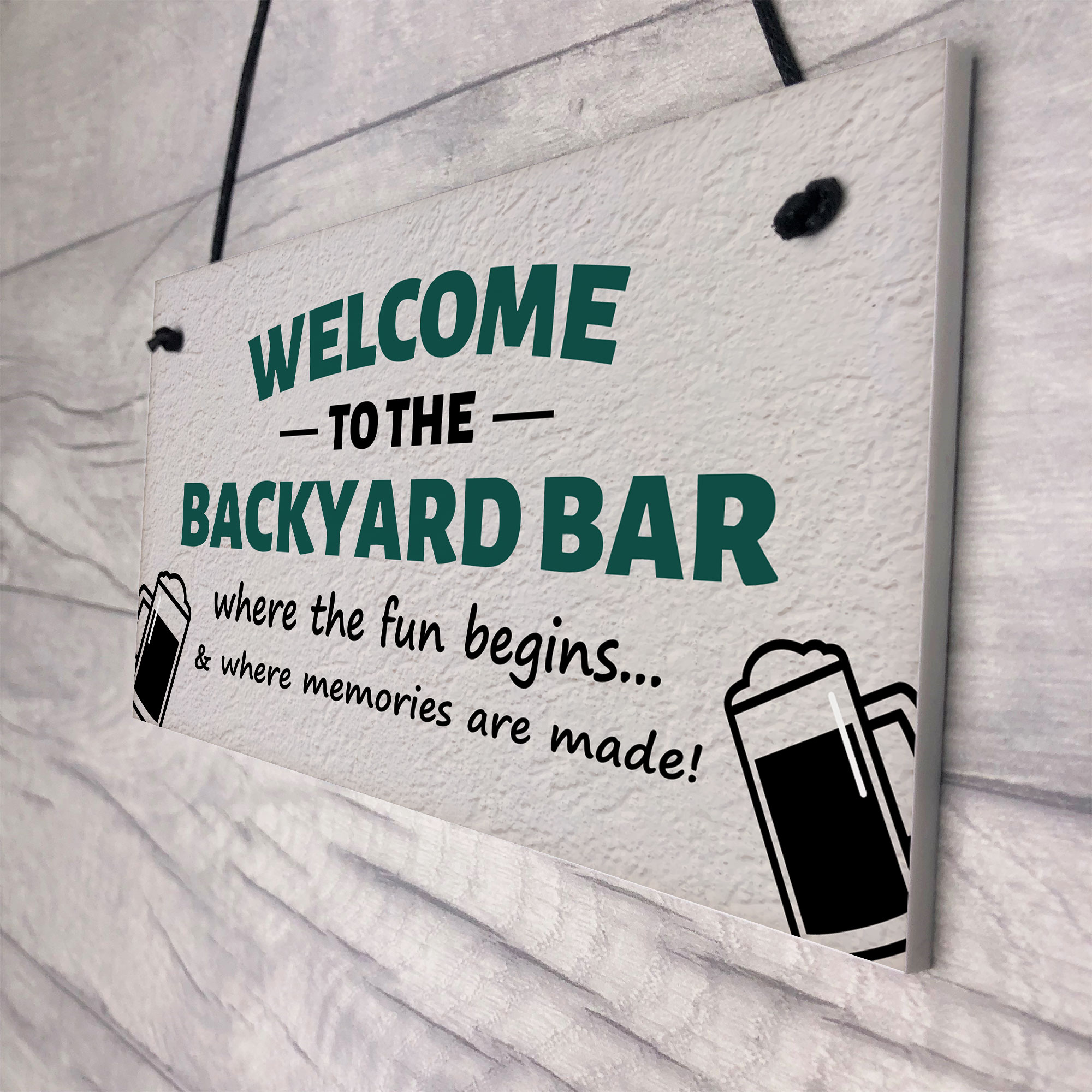To The Backyard Bar Sign Hanging Wall Sign Bar Signs
