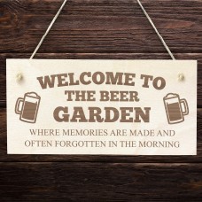 BEER GARDEN Sign Engraved Wall Sign Beer Gift Bar Signs