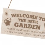 BEER GARDEN Sign Engraved Wall Sign Beer Gift Bar Signs