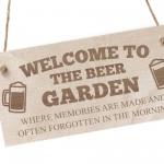 BEER GARDEN Sign Engraved Wall Sign Beer Gift Bar Signs