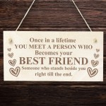 Best Friend Plaque Wood Sign Thank You Gift For Him Her