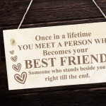 Best Friend Plaque Wood Sign Thank You Gift For Him Her