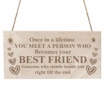 Best Friend Plaque Wood Sign Thank You Gift For Him Her