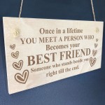 Best Friend Plaque Wood Sign Thank You Gift For Him Her