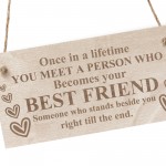 Best Friend Plaque Wood Sign Thank You Gift For Him Her