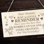 Mummy Gifts I Love You Engraved Wood Sign Mummy Birthday Xmas