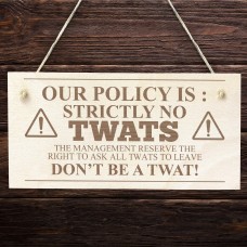 Funny Rude Bar Sign For Home Bar Pub Man Cave Wood Engraved