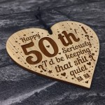 Funny 50th Birthday Card Engraved Heart 50th Birthday Gifts