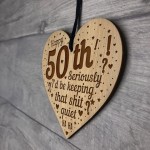 Funny 50th Birthday Card Engraved Heart 50th Birthday Gifts