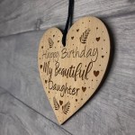Birthday Gift For Daughter Engraved Heart Birthday Card Daughter