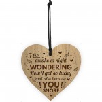 Funny Joke Husband Wife Gift Engraved Heart Anniversary Birthday