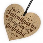 1st Valentines As Boyfriend Girlfriend Engraved Heart Him Her