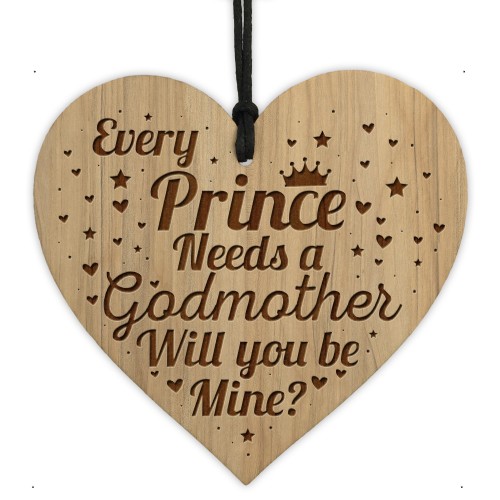 Will You Be My Godmother Gift Engraved Heart Baby Boy Gift