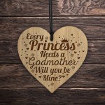 Will You Be My Godmother Gift Engraved Heart Baby Girl Gifts