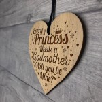 Will You Be My Godmother Gift Engraved Heart Baby Girl Gifts