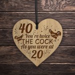 Funny 40th Birthday Gift For Dad Uncle Brother Engraved Heart