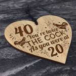 Funny 40th Birthday Gift For Dad Uncle Brother Engraved Heart