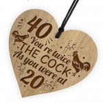 Funny 40th Birthday Gift For Dad Uncle Brother Engraved Heart