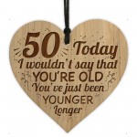 Funny 50th Birthday Gift For Men Women Engraved Heart