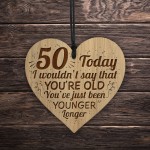 Funny 50th Birthday Gift For Men Women Engraved Heart