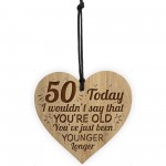 Funny 50th Birthday Gift For Men Women Engraved Heart