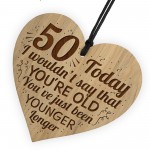 Funny 50th Birthday Gift For Men Women Engraved Heart