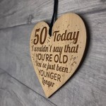 Funny 50th Birthday Gift For Men Women Engraved Heart