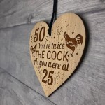 Funny 50th Birthday Gift For Dad Uncle Brother Engraved Heart