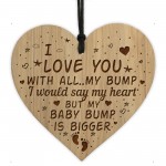 I Love You With All My Bump Daddy To Be Gift Engraved Heart