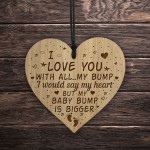I Love You With All My Bump Daddy To Be Gift Engraved Heart