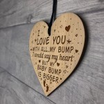 I Love You With All My Bump Daddy To Be Gift Engraved Heart