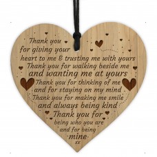 Boyfriend Girlfriend Gift Poem Engraved Heart Husband Wife